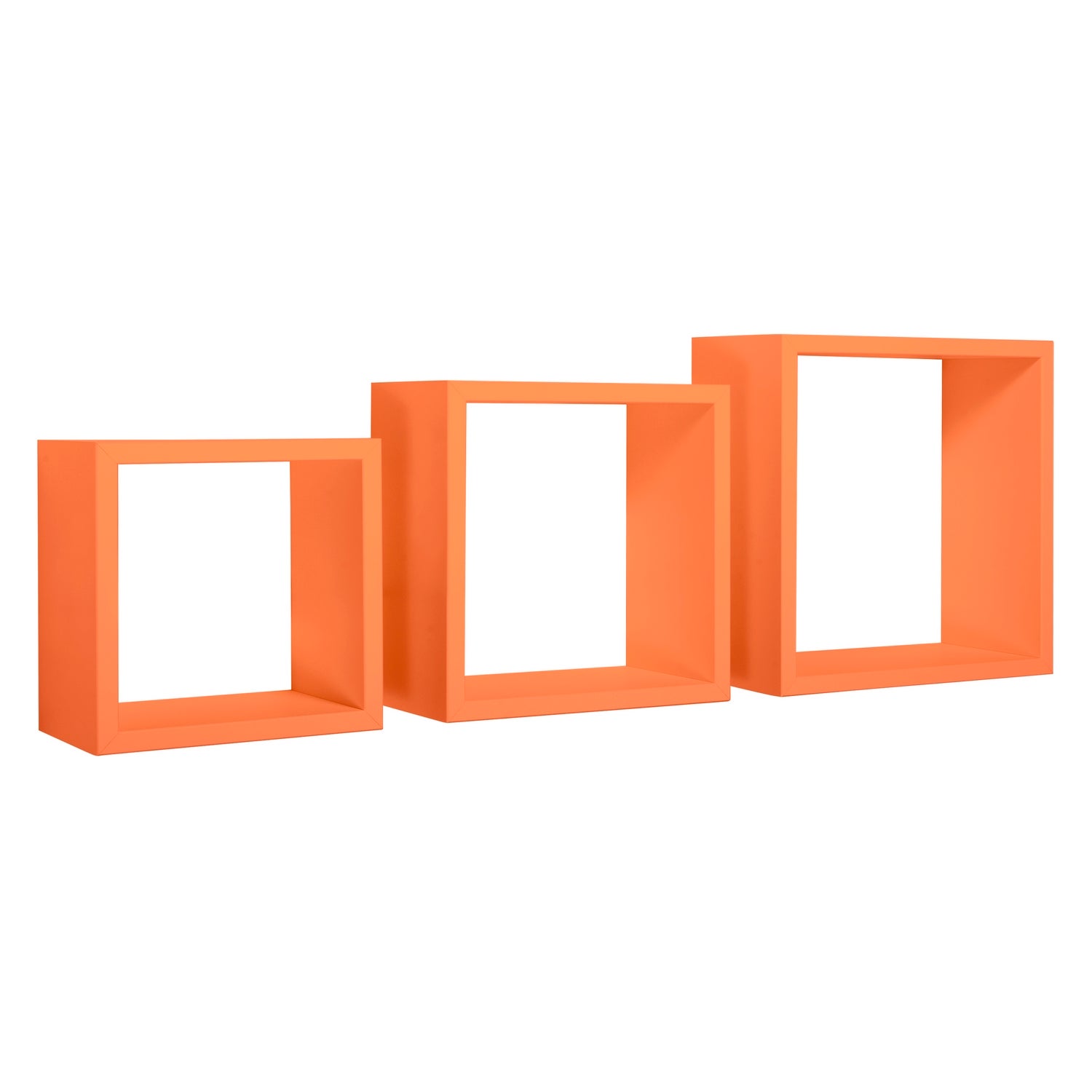 Étagères cubiques murales Lot de 3 cubes modulaires Orange mod. InCubo - 5