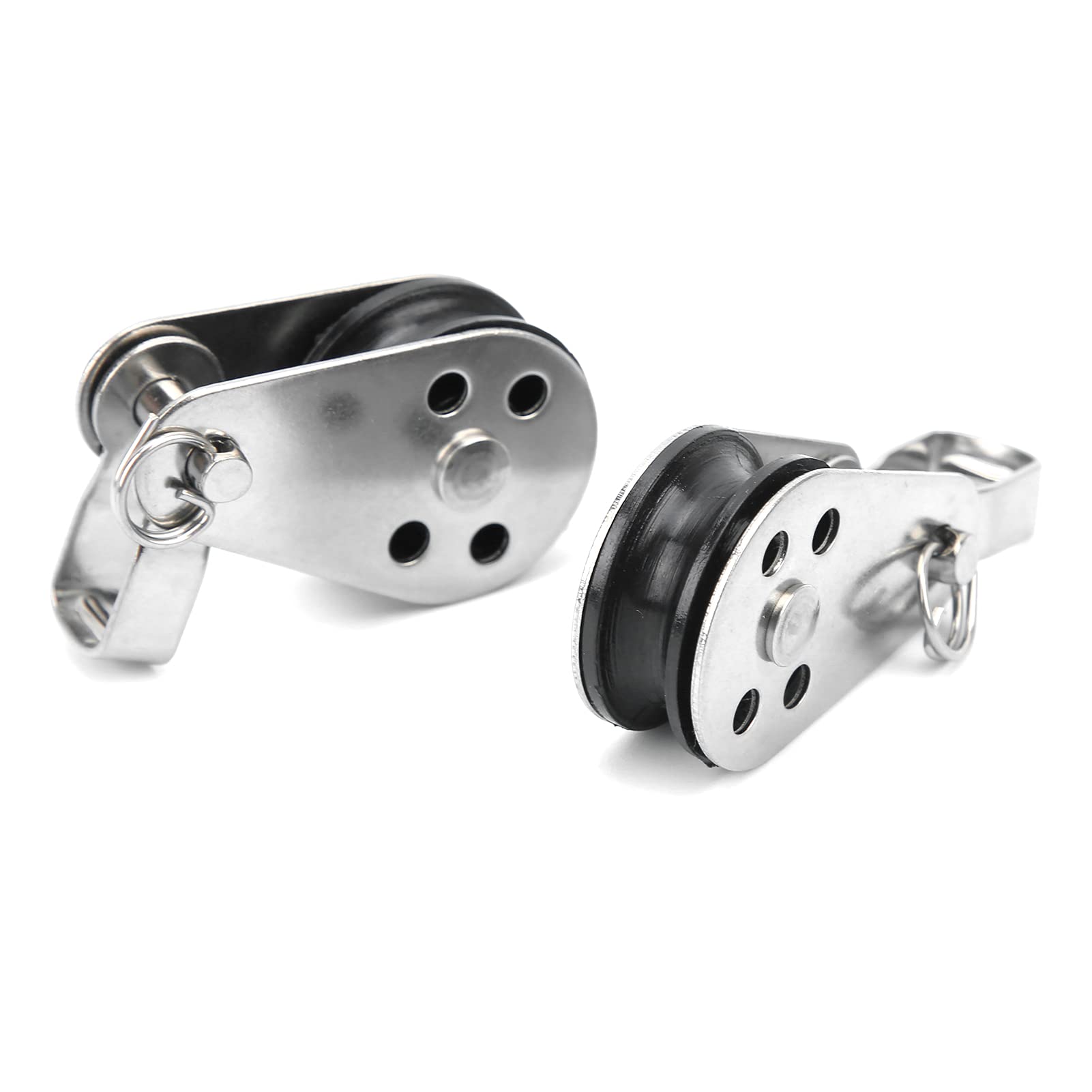 Poulies Bateau Voile Vbestlife Lot 2 Poulies Levage Acier Inoxydable - 25mm, Roulement Silencieux - Pour Bateau, Voile, Kayak Poulie Marine Nylon