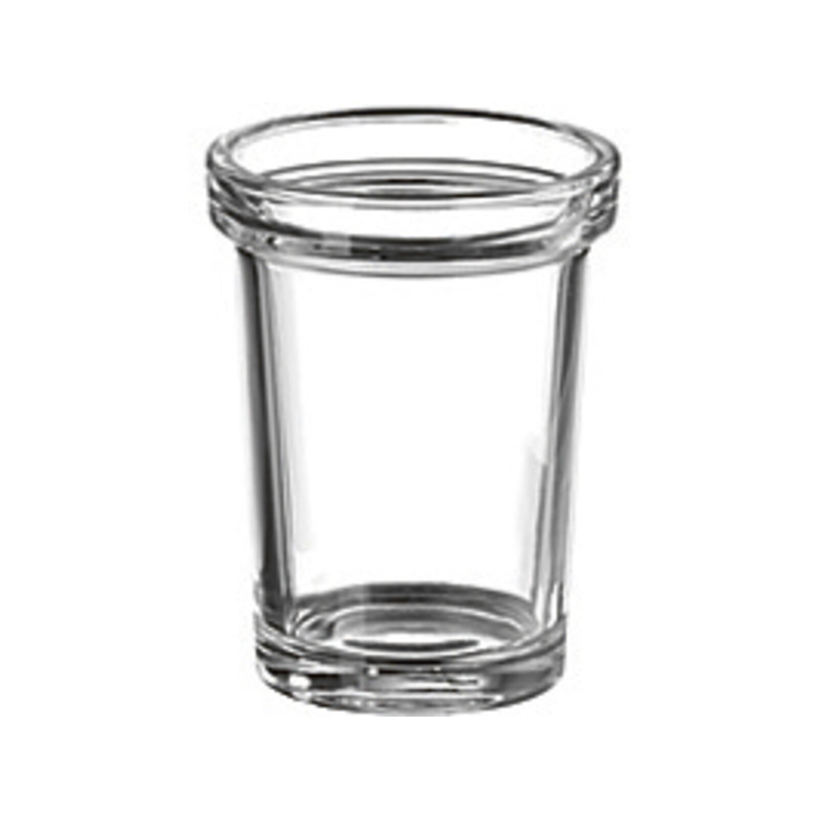 Porte-brosse à dents en verre ambré, 7x10,5cm