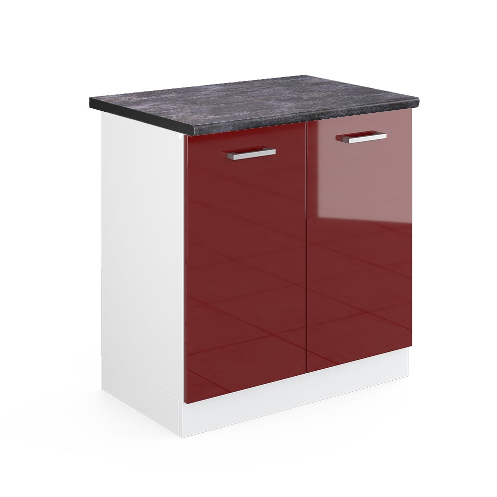 Vicco Szafka pod zlew R-Line, Czerwony połysk, 80 cm , BP Antracyt