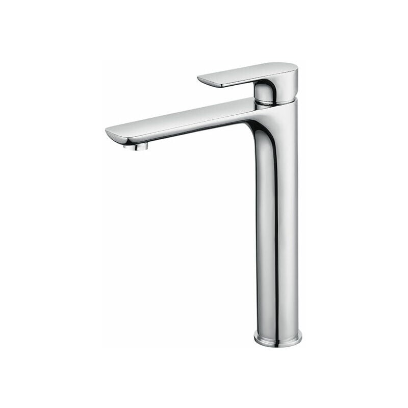 Designerska bateria umywalkowa z wysoką wylewką Duża chromowana bateria łazienkowa z wyjmowanym perlatorem Mosiężna bateria Wysoka bateria łazienkowa