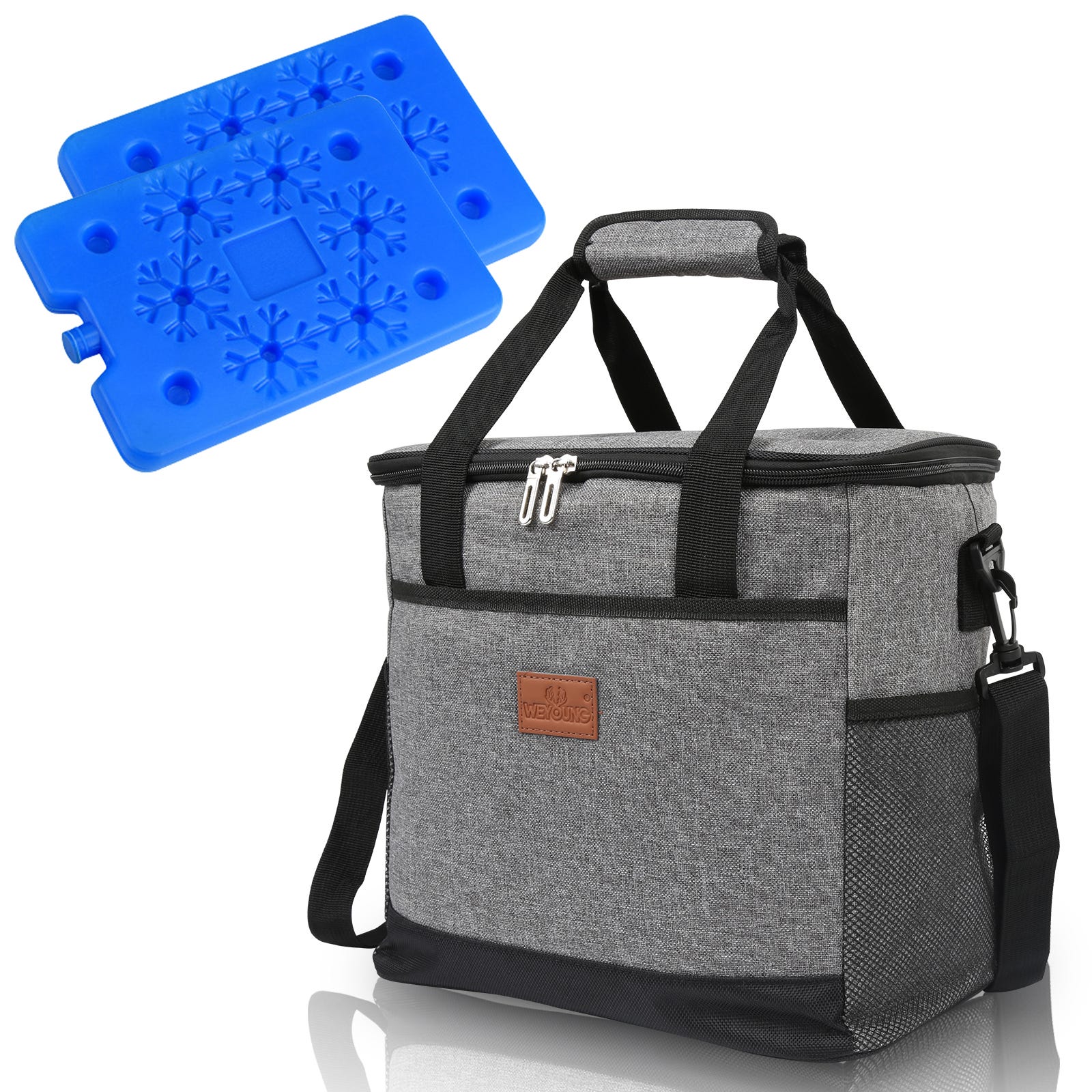 Sac Repas Isotherme 6,5 L - Velours Côtelé Marron Clair Avec Motif Ours - Poches Principale Et Avant - Pour école, Bureau, Pique-nique