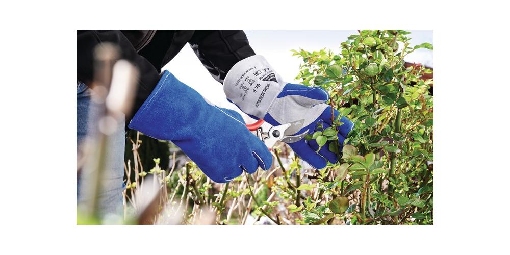 Gant de soudeur Bleu taille 8 bleu/gris cuir fleur de vachette refendu (Par 6) - 2