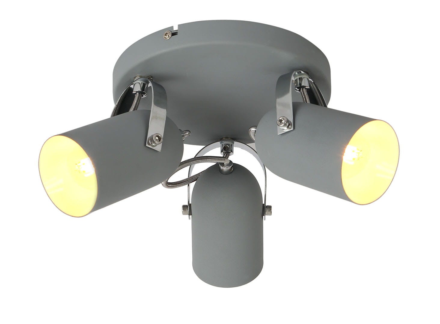 Lampa wisząca GRAY szara 3 x E14 x 40W wym: 17 x 32 x 32 cm Candellux