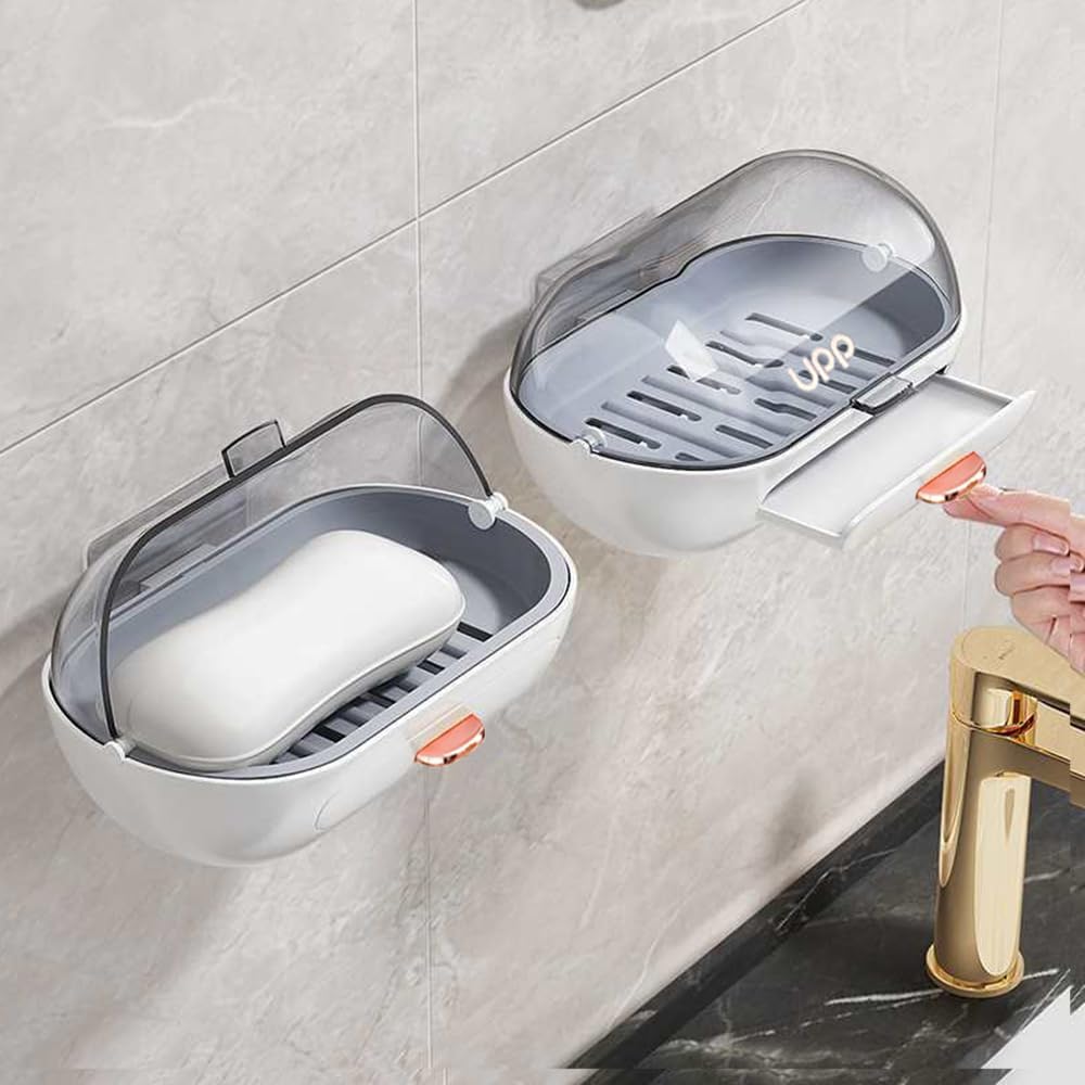 CCYKXA Jabonera De Aluminio , 3 Jaboneras Con Escurridor Extraíble, Sin Plástico Y Apta Para Todo Tipo De Jabones Sólidos, Jabonera De Viaje, Caja De Metal, Para El Hogar O Para Viajar