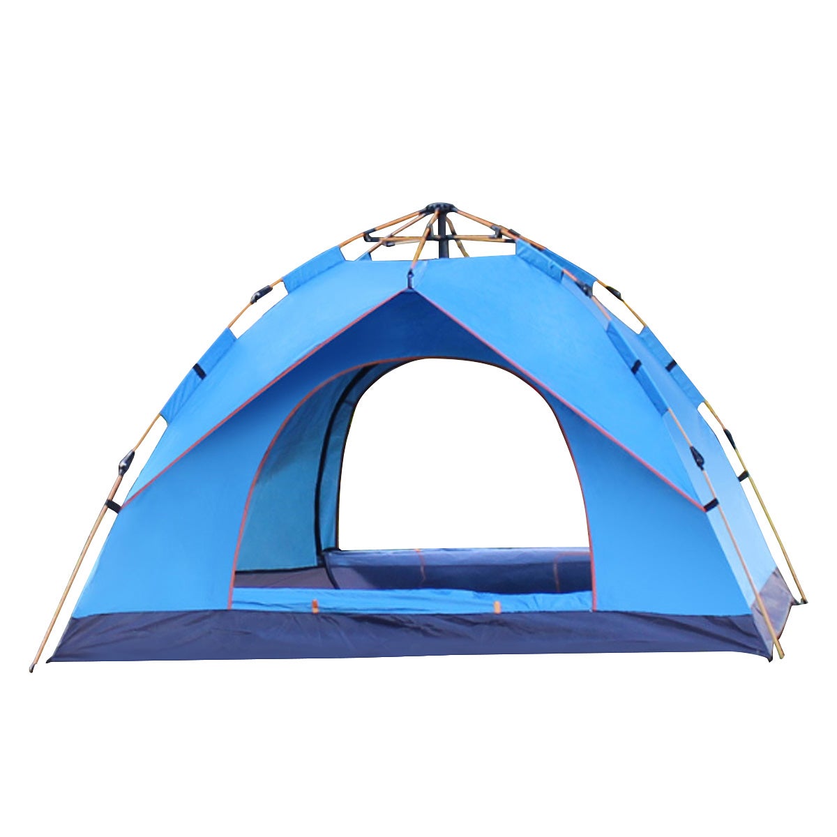 Tente De Camping 3-4 Personnes – 210x200x135 Cm, Pop-up, Double Couche, Moustiquaire, Imperméable, Sac Inclus