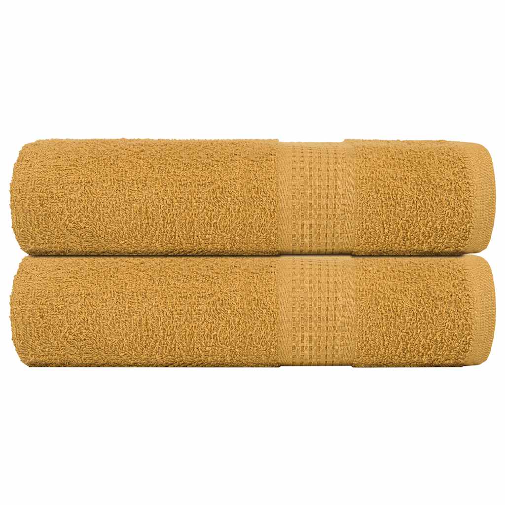 Ręczniki prysznicowe FROGN 2 szt. Złoty 70x140cm 360 g/m² vidaXL