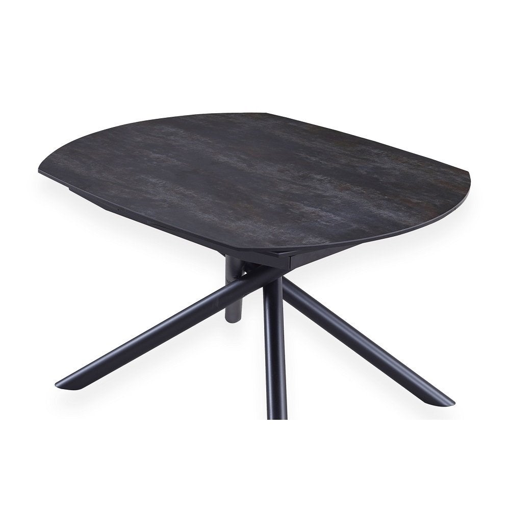 Table de repas extensible MIKADO plateau céramique anthracite collé sur ...