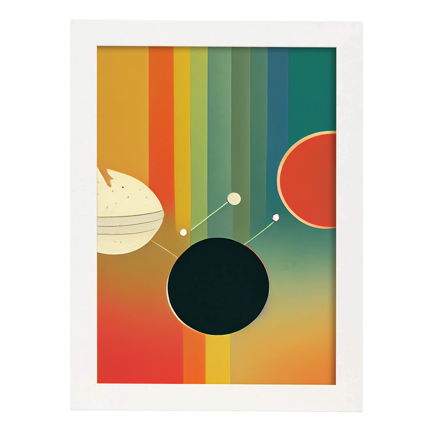 Nacnic lámina en estilo abstracto moderno constelación llamativas y modernas ilustraciones artísticas a todo color para el diseño y a3 marco blanco