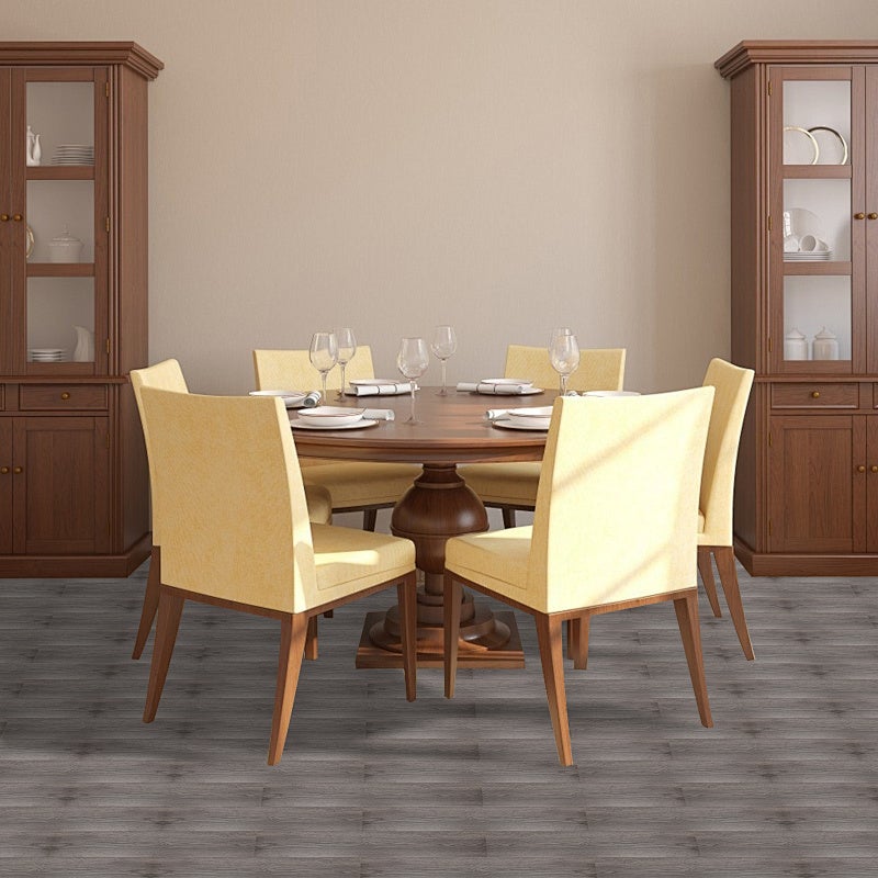Suelo vinílico autoadhesivo night oak de 56 piezas,ideal para cocinas,salones y oficinas gracias a su alta resistencia