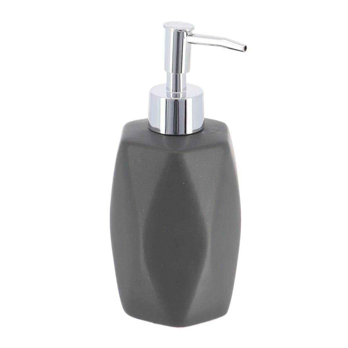 Dispensador De Jabón Para Baño O Cocina - Gris Oscuro, Base Antideslizante, Fácil De Rellenar