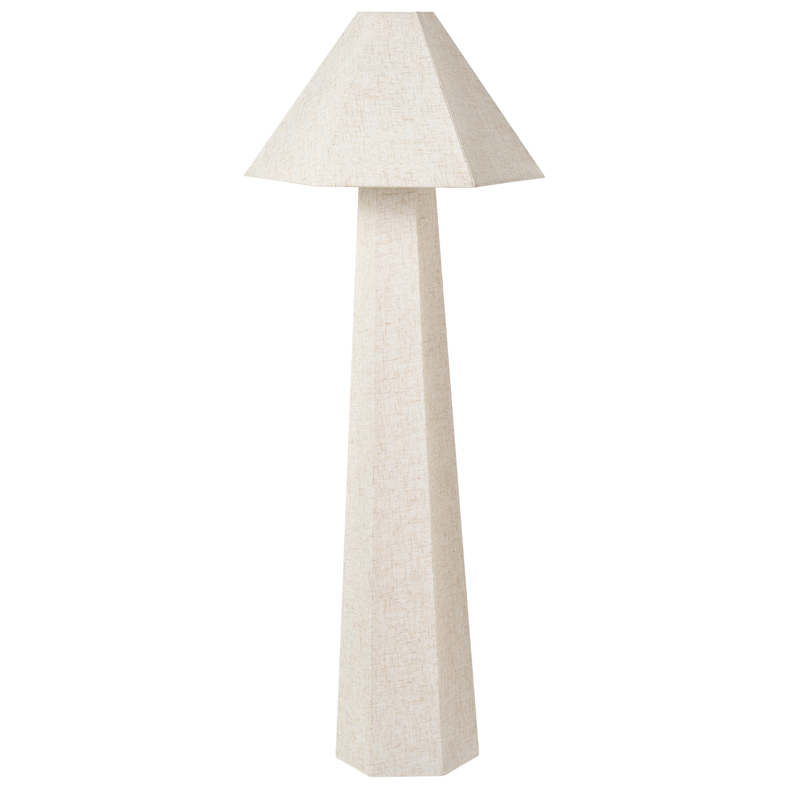 Beliani Lámpara De Pie Dembi Lino Sintético Beige/Claro , Leroy Merlin