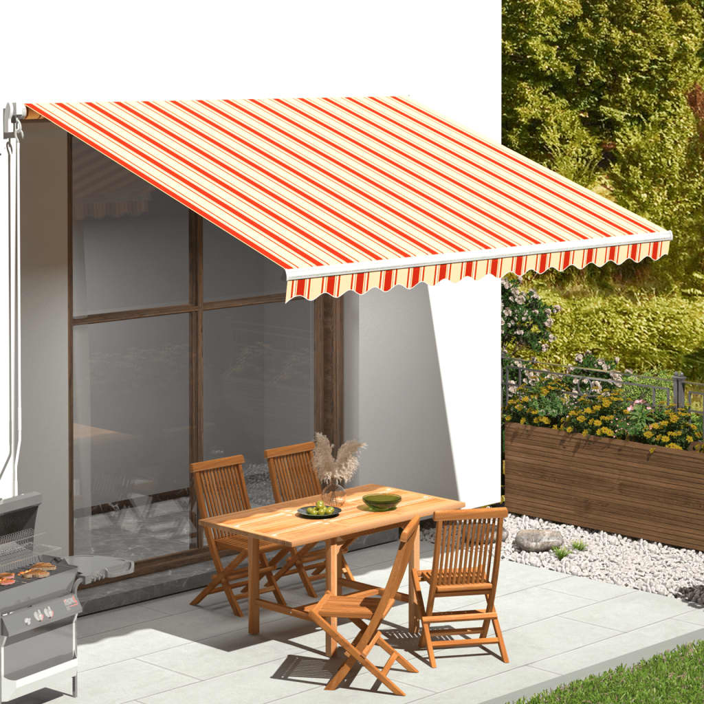 Tela de repuesto para toldo, amarilla y naranja, 4x3 m