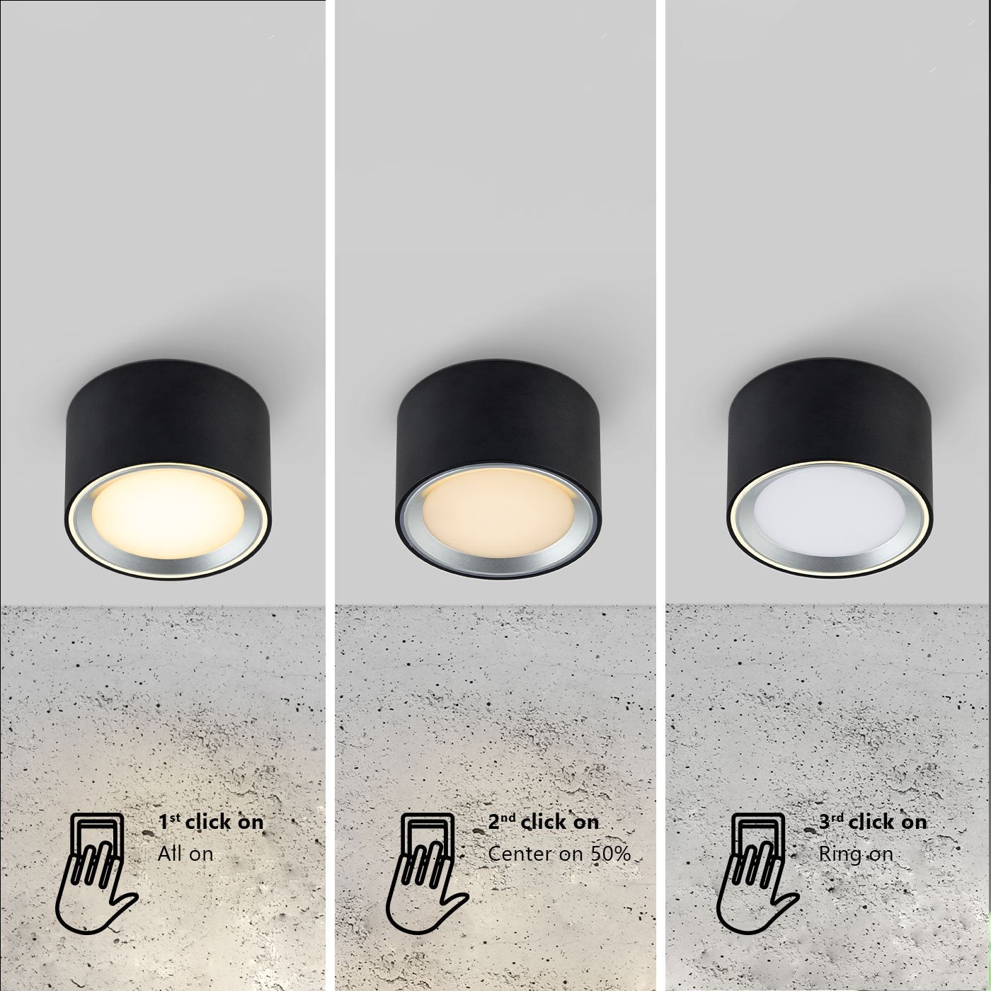 Surface spot FALLON Métal Blanc/Acier, H.6 - IP20 - LED Module /Nordlux Intérieur - 2