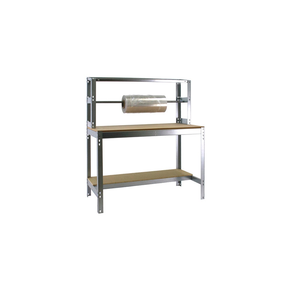 Bancada de trabalho SIMONWORK com 3 prateleiras (144,5x91x76cm) GALVA E MADEIRA - 5