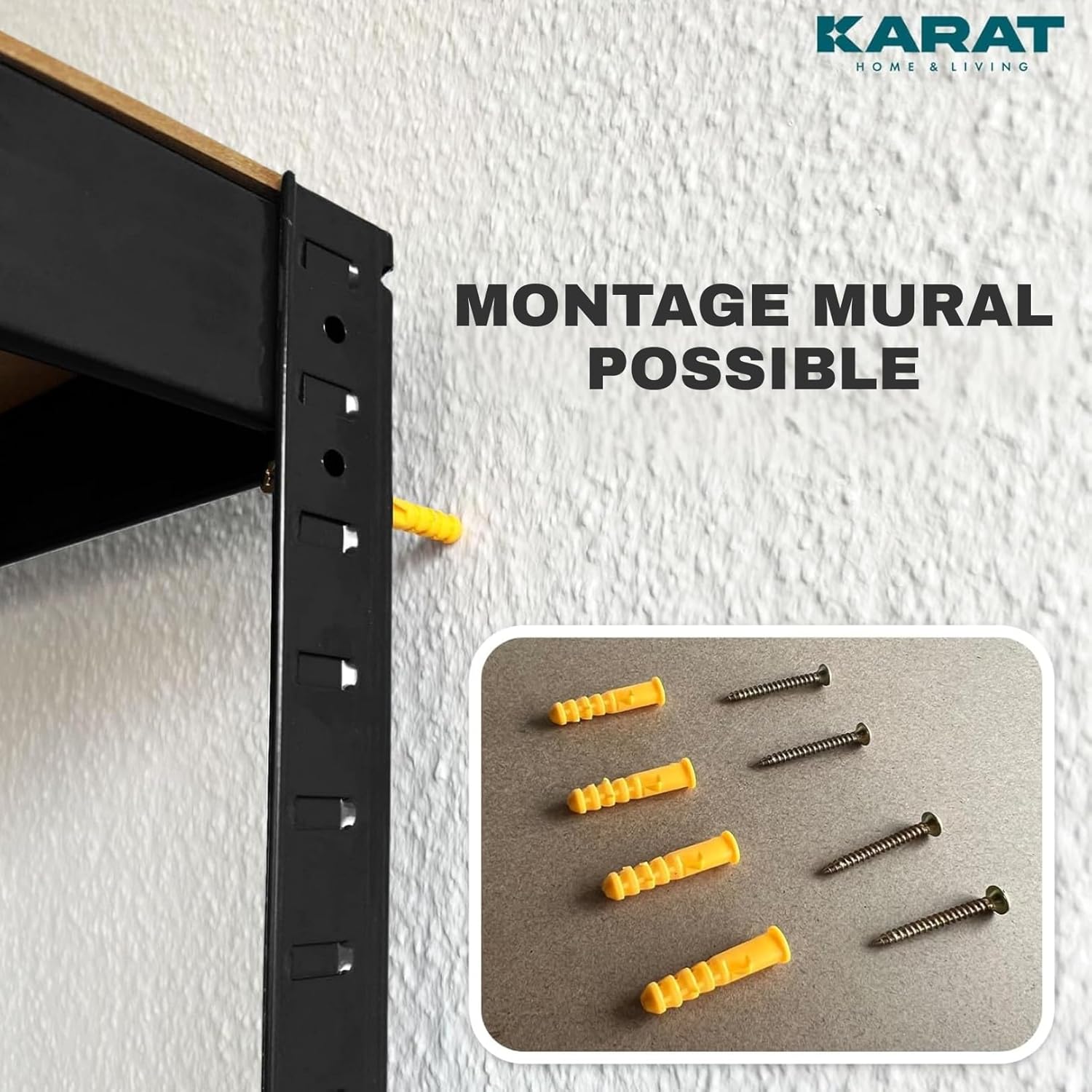 2 X Rayonnages pour charges lourdes, 200 x 100 x 50 cm, Noir, Capacité de charge max :  875 kg - 7