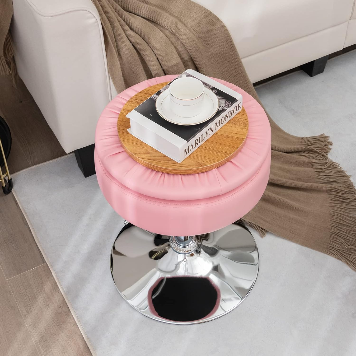 GIANTEX Tabouret Coiffeuse en Velours, Chaise Coiffeuse Chabre avec