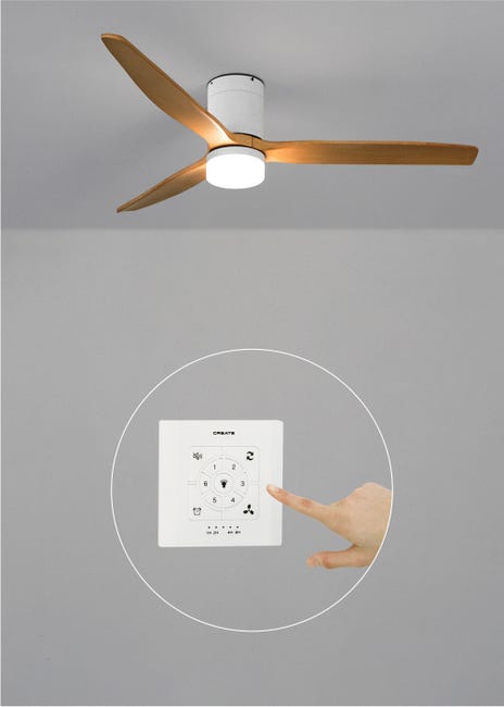 Ventilatore Da Soffitto Con Luce LED - Motore DC Silenzioso, Ø132 Cm, 6 Velocità, Timer, Telecomando - Foto 9