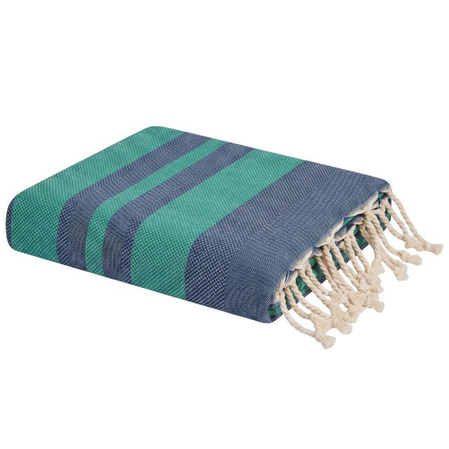 Fouta da spiaggia jacquard in cotone riciclato