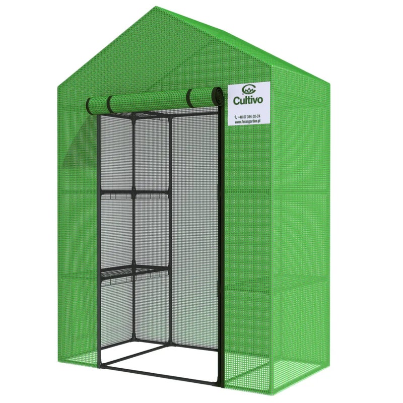Szklarnia Ogrodowa Cultivo Inspekt Regał 4 Półki 140x73 Zielona 1 szt