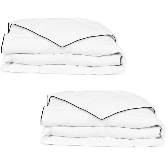 Couette en duvet d hiver 2 pcs 140 x 200 cm