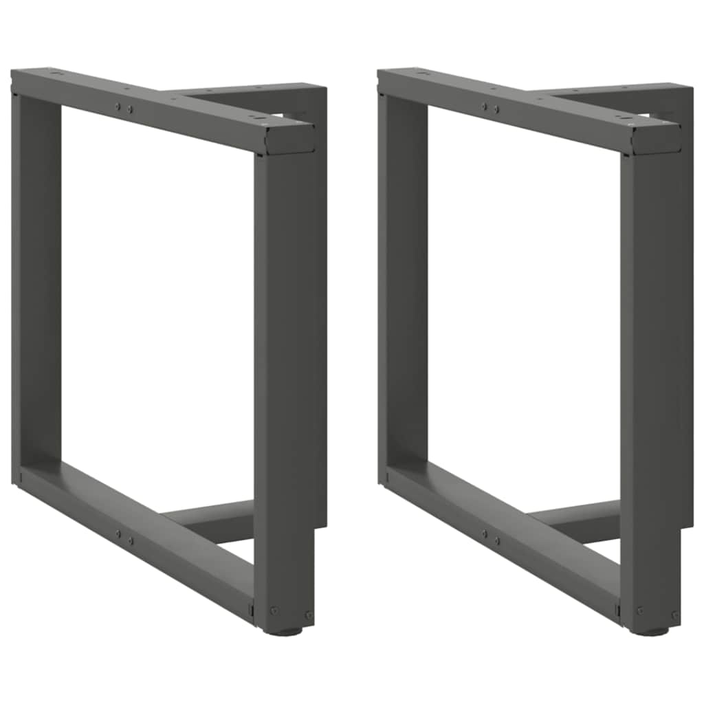 Lot de 2 Pieds de table à manger forme de T | Pied de meuble 100x35x(72-73)cm acier CFW27653 - 2