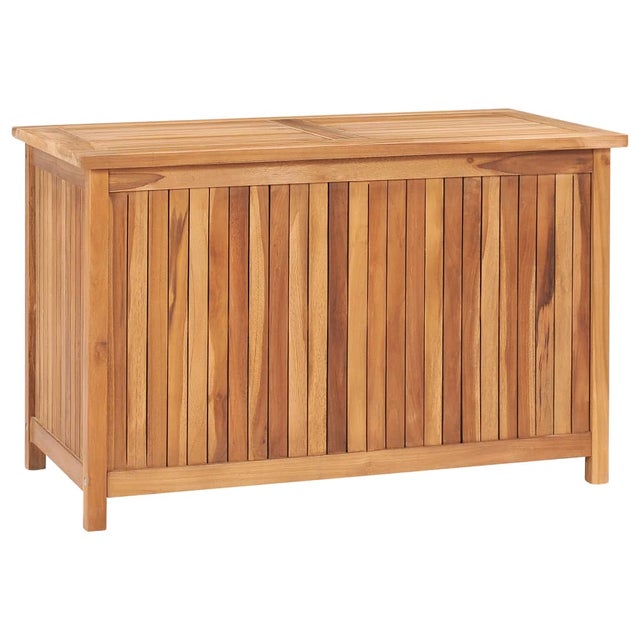 SECONDE MAIN - Coffre rangement marron bois Pin recyclé poignées métal noir