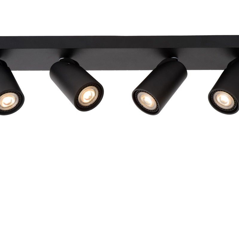 Reflektor sufitowy Spot XYRUS czarny 4xGU10x5W wym: 12,5 x 60 x 9 cm IP20 Lucide