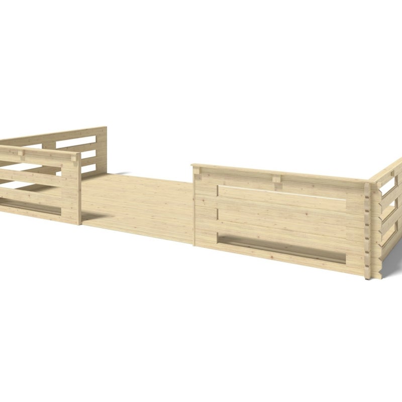 Weranda do domku ALTANKA 6x3 m - kolor naturalny, drewniana, DOM558, 1szt.