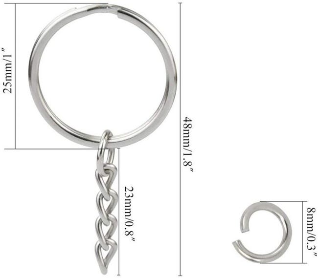 Set di 50 Portachiavi in Filo di Acciaio Inossidabile da 15 cm, Anelli Portachiavi Grandi con Chiusura a Vite, Ideali per Appendere Oggetti All'Aperto, Chiavi, Etichette per Bagagli Set di 50 Portachiavi in Filo di Acciaio Inossidabile da 15 cm, Anelli Portachiavi Grandi con Chiusura a Vite, Ideali per Appendere Oggetti All'Aperto, Chiavi, Etichette per Bagagli