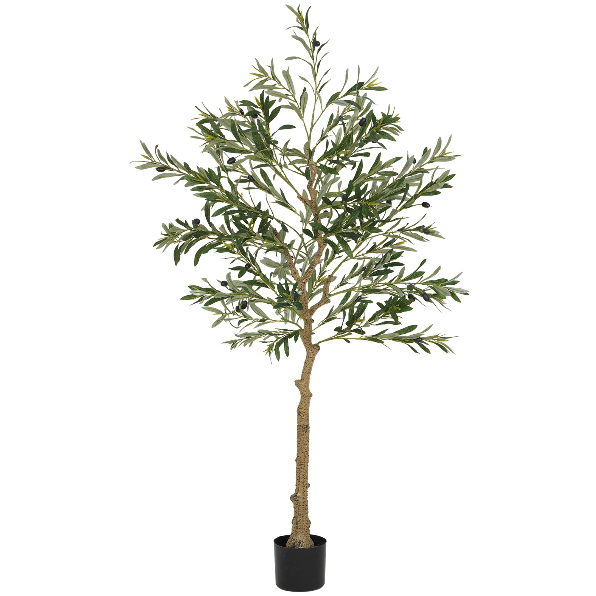 Olivier artificiel 150 cm plante artificielle intérieur, fausse plante décoration pour maison, bureau, salon, chambre - 2