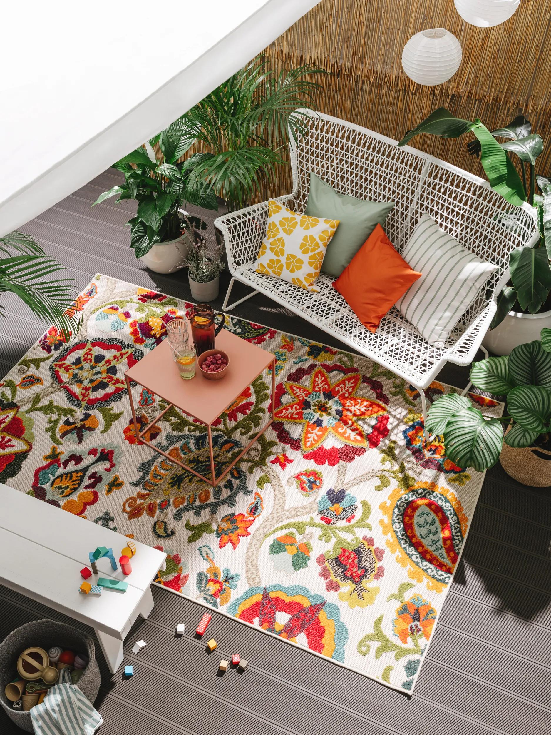 BENUTA - Tapete para interior e exterior Noelia multicolorido 120x170 cm - 2