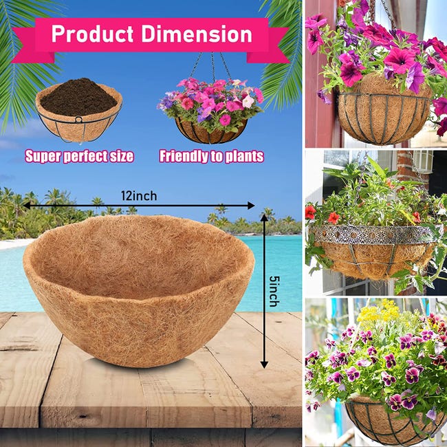 CESTO APPESO PALMA Da Cocco Pianta Balcone Cesti Fioriera Indoor EUR 17,94 - IT - Foto 2