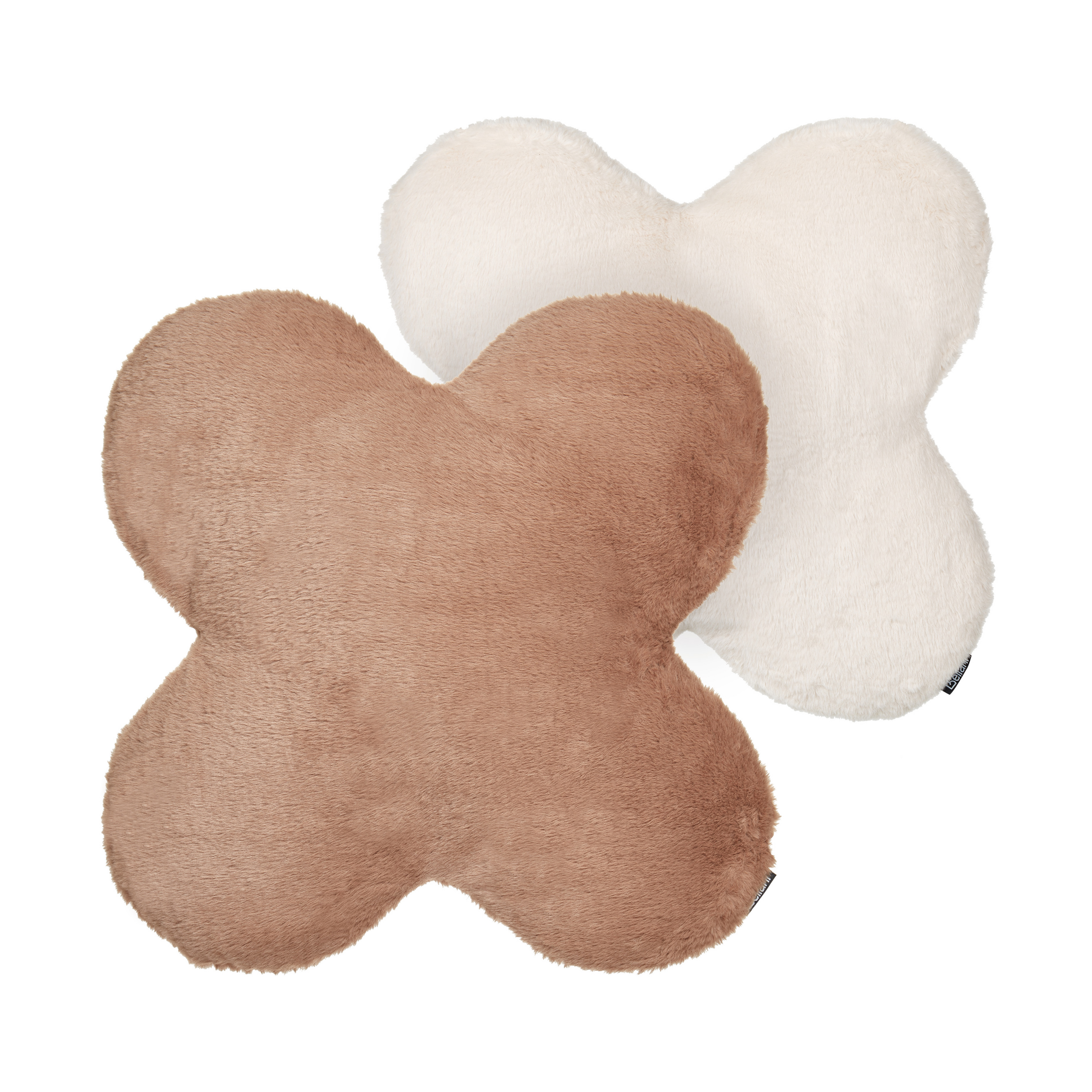 Beliani conjunto de 2 cojines achillea bouclé 54 x 54 cm liso beige