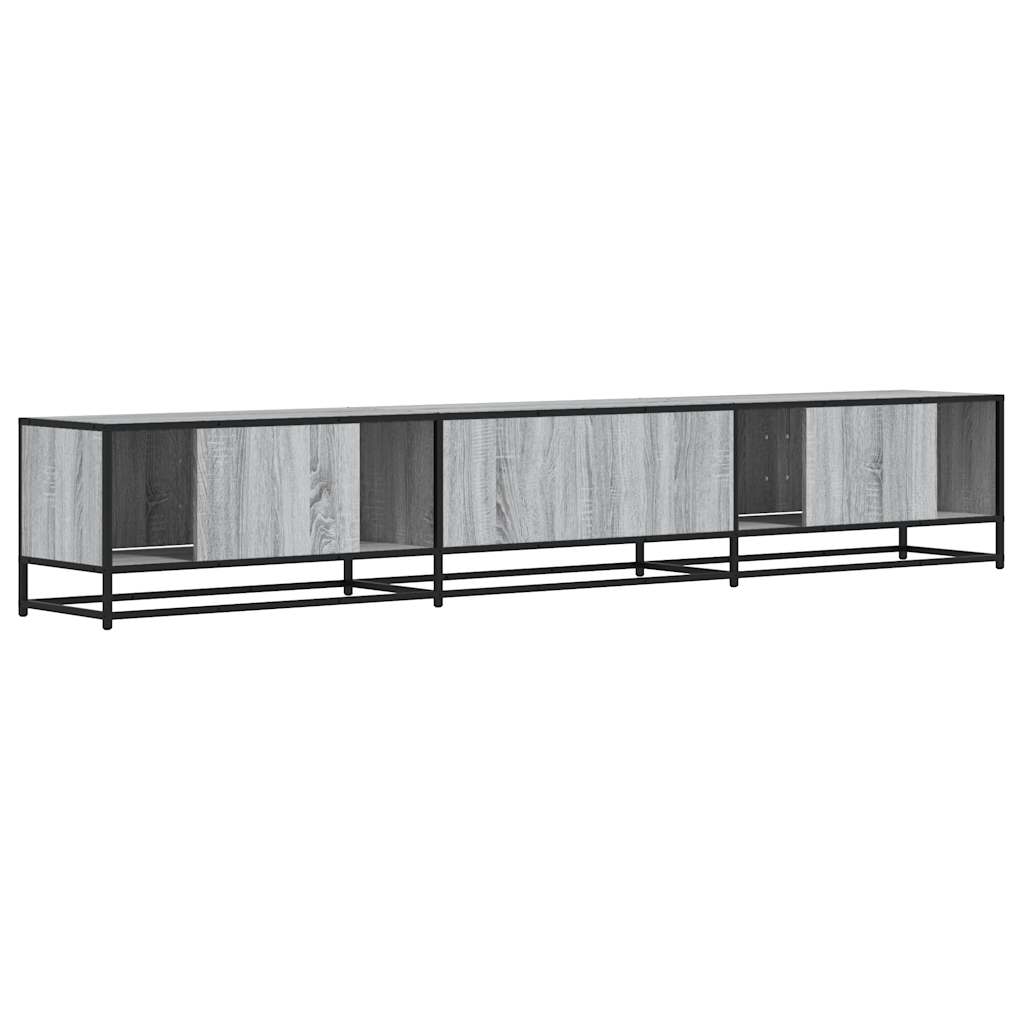 vidaXL Meuble TV sonoma gris 240x35x41 cm bois d'ingénierie - 6