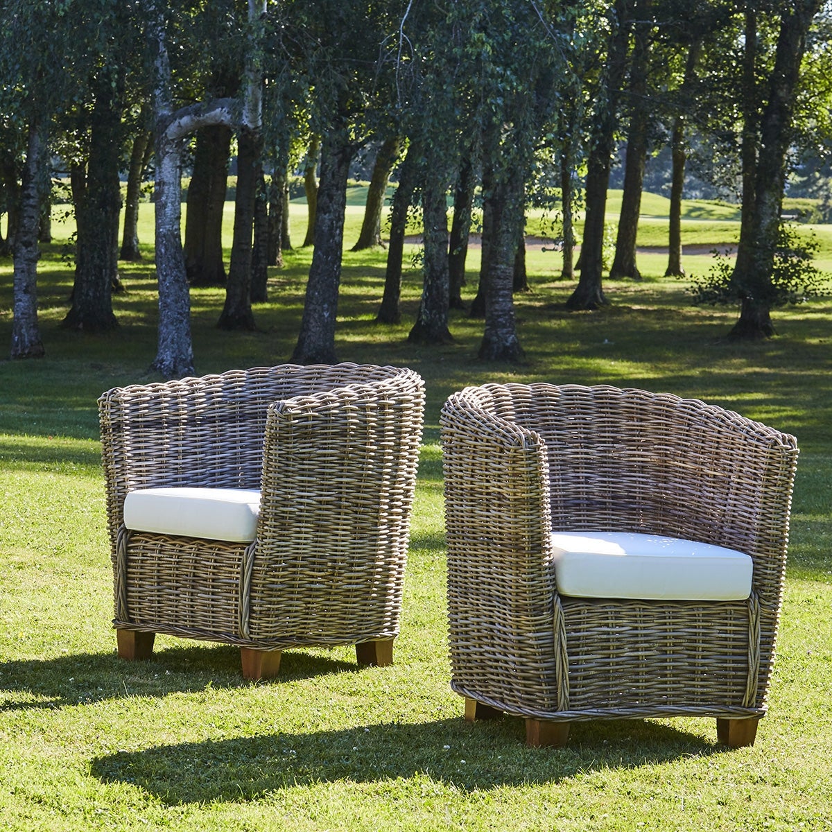 Fauteuil rond de jardin en kubu MUSA - 6
