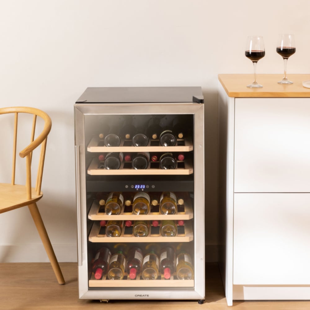 CREATE - WINECOOLER XL - Chłodziarka do wina 46 butelek - Inox