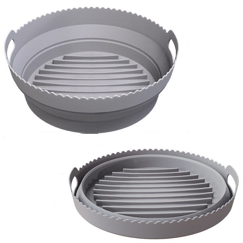 Teglia Rotonda in Silicone da 8,5 Pollici per Friggitrice ad Aria Black | Leroy Merlin Teglia Rotonda in Silicone da 8,5 Pollici per Friggitrice ad Aria Black | Leroy Merlin