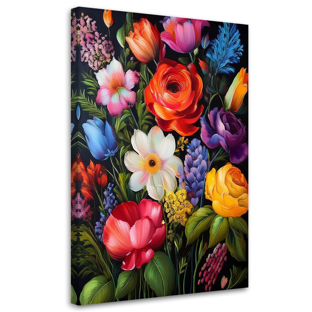 Obraz na płótnie, Kolorowe Kwiaty Natura Botanika 40x60