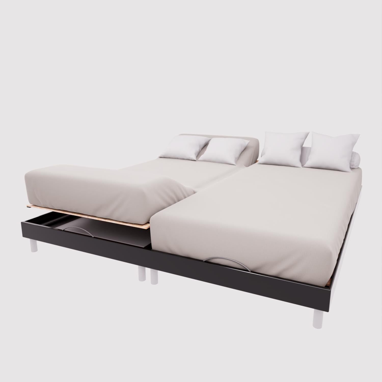 Drap housse TPR en coton 57 fils 2x80x200 cm UNI lin, par Soleil d'Ocre - 3
