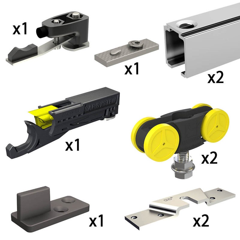 Système coulissant SLID'UP 1000 pour une porte de séparation - 2 rails raccordables 1 m - 80 kg - 2