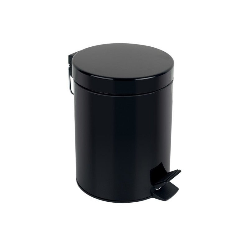 Poubelle à Pédale Métal Matteis 3L Noir - Paris Prix - Pour Salle De Bain Ou Bureau - 4