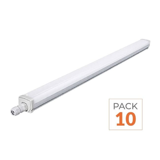 Lot de 10 Tubes LED T8 120cm 18W Blanc Froid 6000K Lot de 10 Tubes LED T8 120cm 18W Blanc Froid 6000K