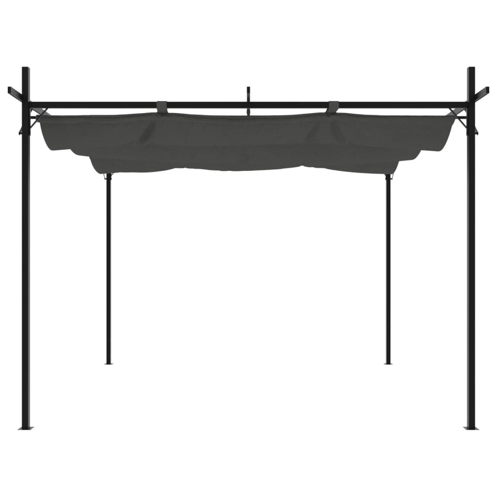Pergola avec toit rétractable anthracite 295x292x230 cm - 3