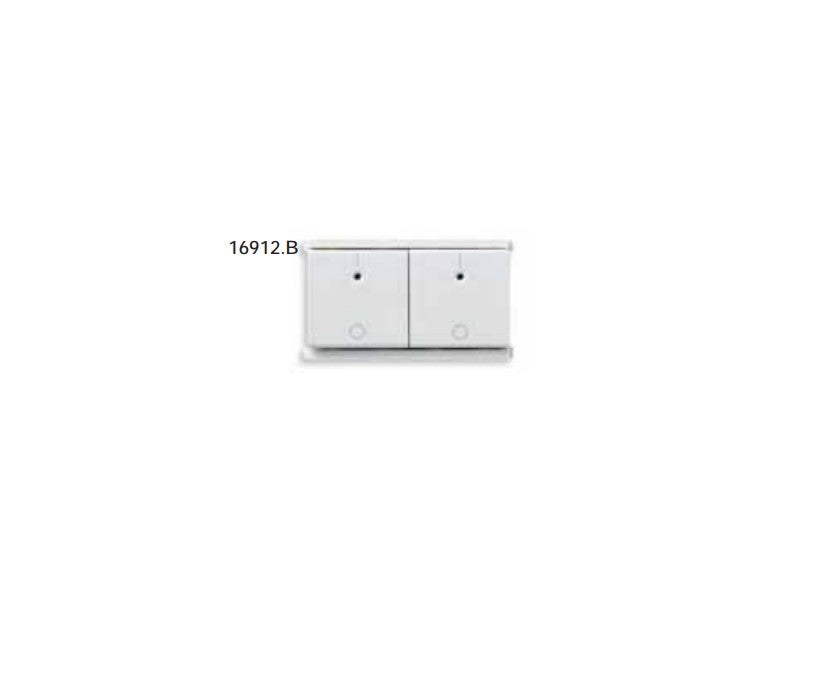 Interruttore Doppio LEGRAND Niloé Step, Bianco, Per Incasso - 10AX 250V, Montaggio Semplice Con Ganci O Viti