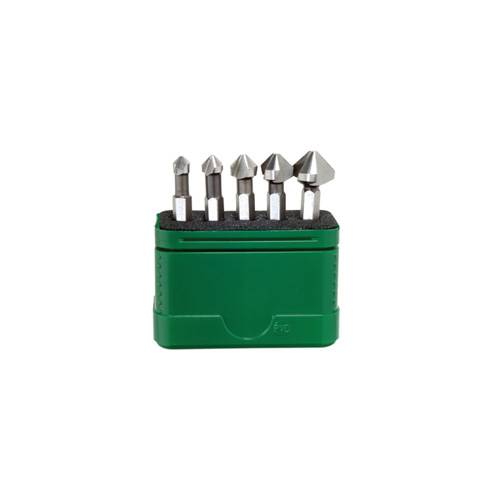 Wiha 28027 Jeu de fraises coniques 5 pièces 6.3 mm, 8.3 mm, 10.4 mm, 12.4 mm, 16.5 mm HSS 1/4 (6,3 mm) 1 set