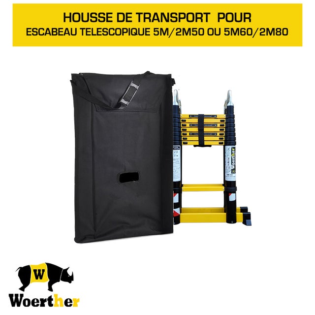 Housse de transport pour escabeau télescopique Woerther 5m00/2m50 ou 5m60/2m80