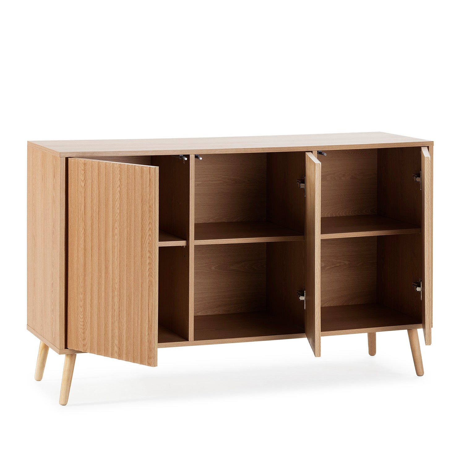 Buffet Lluvia 3 portes en chêne, largeur 120 cm - 3