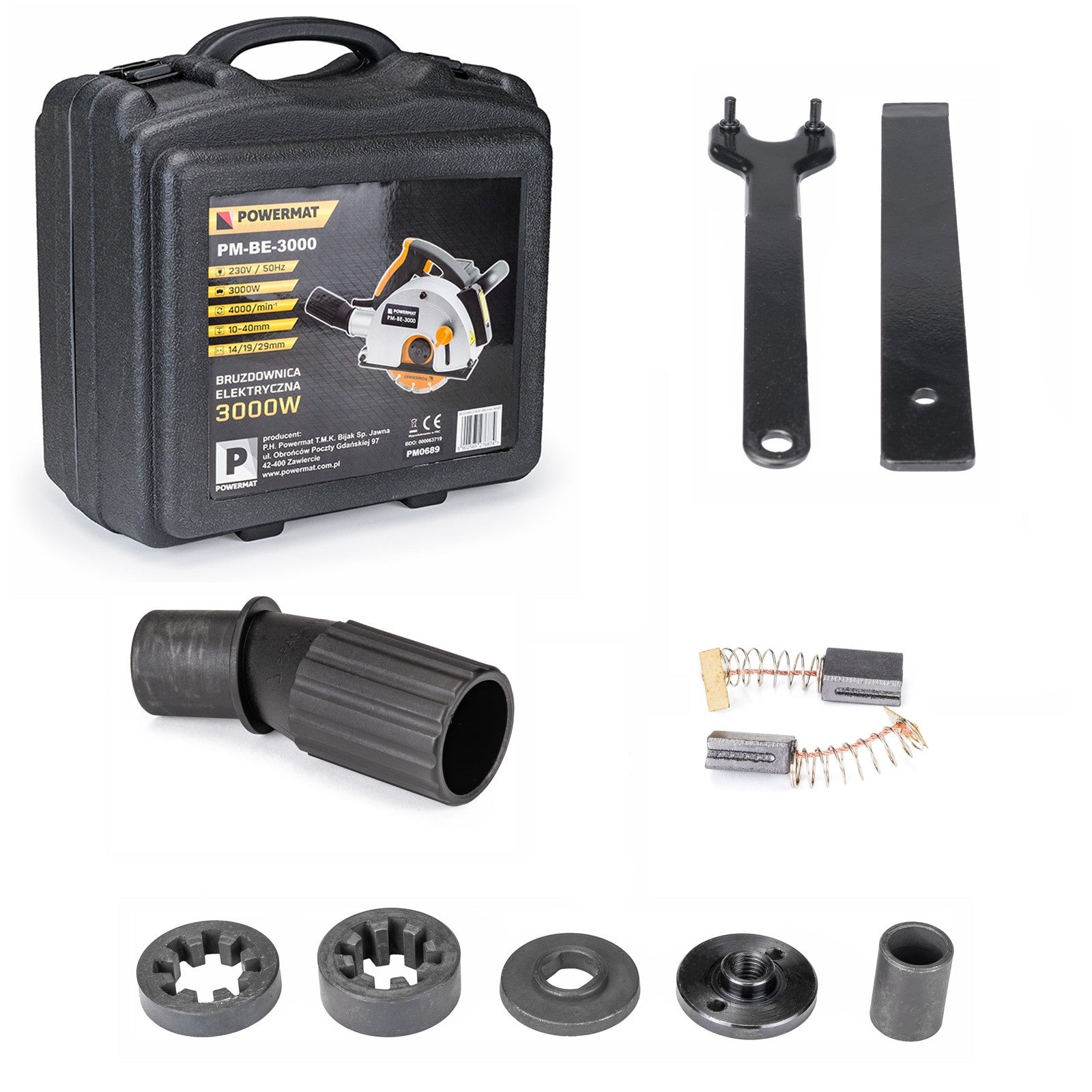 Mallette rainureuse électrique à béton double disques avec laser 3000W - 3