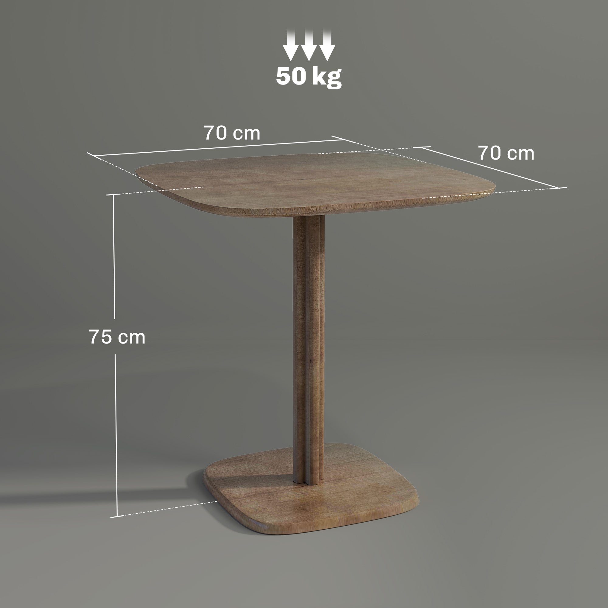 Table à manger carrée pour 4 personnes, style moderne avec plateau ...
